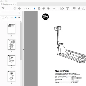 BT Floor Conveyor Quality Parts Manual 2138660 AA - PDF