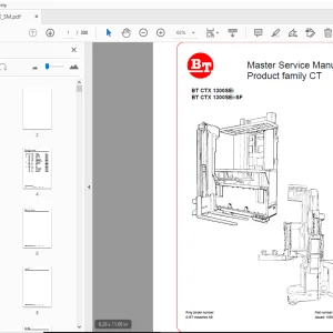 BT Forklift BT CTX 1300SEi BT CTX 1300SEi-SF Service Manual 150103-040 - PDF