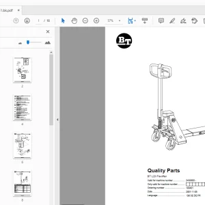 BT Forklift BT L23 Flexlifter Quality Parts Manual 2430800 - PDF