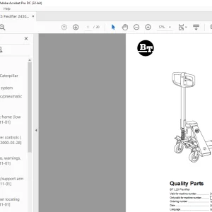 BT Forklift BT L23 Flexlifter Quality Parts Manual -  PDF DOWNLOAD