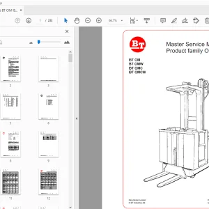 BT Forklift BT OM BT OMW BT OMC BT OMCW Master Service Manual - PDF