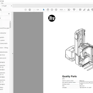 BT Forklift C15 Quality Parts Manual 564221AA - PDF DOWNLOAD