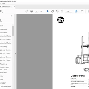 BT Forklift CTL / CTH Quality Parts Manual  -  PDF DOWNLOAD