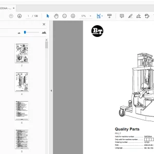 BT Forklift FR 2.7 Quality Parts Manual 399500AA - 399567AA - PDF DOWNLOAD