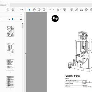 BT Forklift FR 2.7 Quality Parts Manual 399595AA - PDF