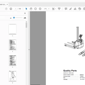 BT Forklift HWE100/HWE100S Quality Parts Manual_7588808 - PDF DOWNLOAD