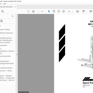 BT Forklift Handstapler SH 800; SH 800Q Parts Manual - PDF DOWNLOAD