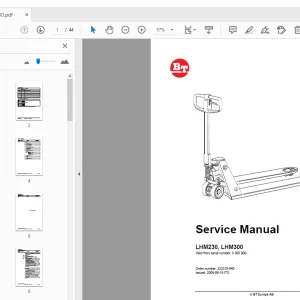BT Forklift LHM230, LHM300 Service Manual - PDF DOWNLOAD