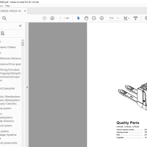 BT Forklift LPE200 / LPE220 / LPE250 Quality Parts Manual - PDF
