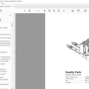 BT Forklift LPE200 LPE220 LPE250 Quality Parts Manual - PDF DOWNLOAD