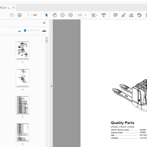 BT Forklift LPE200/LPE220/LPE250 Quality Parts Manual_QP7556563 - PDF