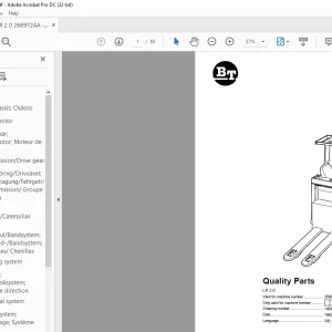 BT Forklift LR 2.0 Quality Parts Manual  - PDF DOWNLOAD