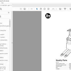 BT Forklift LR 2.0 Quality Parts Manual 407200AA -PDF DOWNLOAD