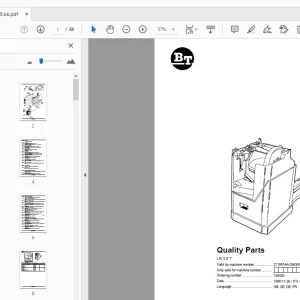 BT Forklift LR 3.0 T Quality Parts Manual 271951AA-296347AA - PDF