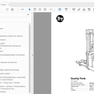 BT Forklift LSF 1250/11 Quality Parts Manual 324214AA - 332697AA - PDF