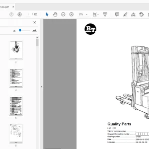 BT Forklift LSF 1250 Quality Parts Manual - PDF DOWNLOAD