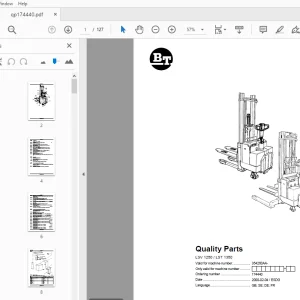 BT Forklift LSV 1250/LST 1350 Quality Parts Manual - PDF