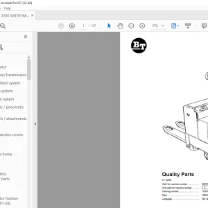 BT Forklift LT 2200 Parts Manual PDF 328787AA - Quality Download