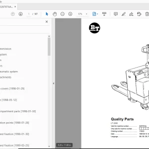 BT Forklift LT 2200 Quality Parts Manual 328787AA - PDF DOWNLOAD