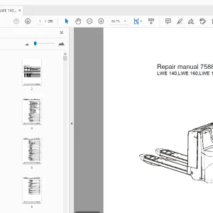 BT Forklift LWE 140,LWE 160,LWE 180,LWE200,LWE250 Repair Manual - PDF