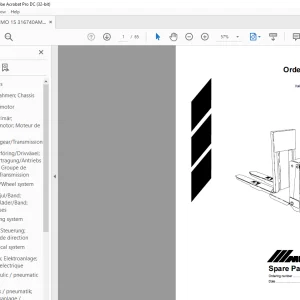 BT Forklift MO 15 Order Picker Truck Parts Manual - PDF DOWNLOAD