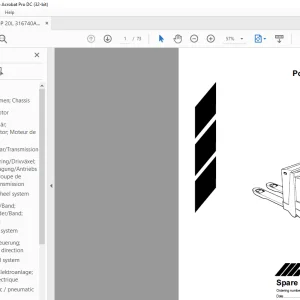 BT Forklift MP20L Power Pallet Truck Parts Manual PDF