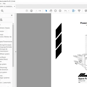 BT Forklift MPH 16 Powered Pallet Truck Parts Manual - PDF DOWNLOAD