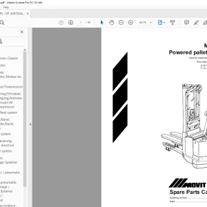 BT Forklift MPL 12 F Powered Pallet Stacker Parts Manual 309700