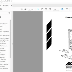 BT Forklift MPL 12F Powered Pallet Stacker parts Manual - PDF DOWNLOAD