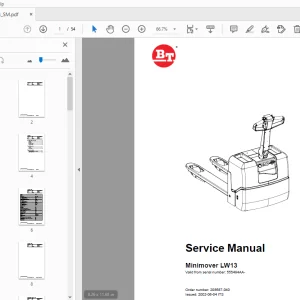 BT Forklift Minimover LW13 Service Manual 555494AA - PDF DOWNLOAD