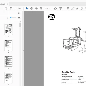 BT Forklift OM/OMW Quality Parts Manual 404730AA - PDF