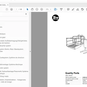BT Forklift OMC/OMCW Quality Parts Manual - PDF