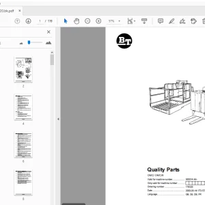 BT Forklift OMC/OMCW Quality Parts Manual 365014AA - PDF