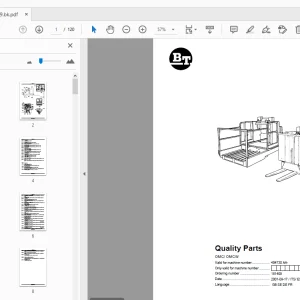 BT Forklift OMC/OMCW Quality Parts Manual 404730AA - PDF
