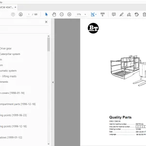 BT Forklift OMC/OMCW Quality Parts Manual 404730AA - PDF