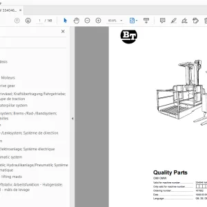 BT Forklift OM/OMW Quality Parts Manual 334046AA - 340959AA - PDF