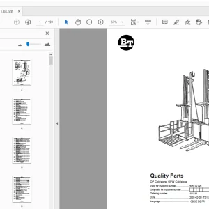 BT Forklift OP Coldstore/OPW Coldstore Quality Parts Manual - PDF