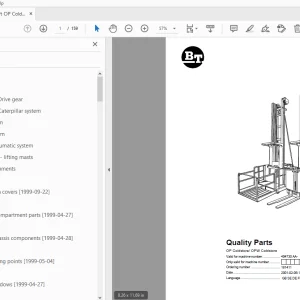 BT Forklift OP Coldstore/OPW Coldstore Quality Parts Manual - PDF