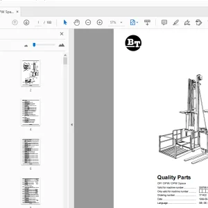 BT Forklift OP/OPW/OPW Space Quality Parts Manual 338799AA - 353120AA - PDF