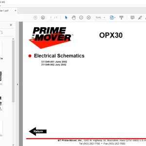 BT Forklift OPX30 Electrical Schematics Manual - PDF DOWNLOAD