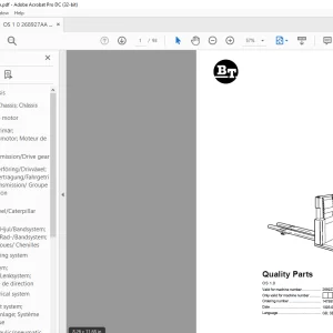 BT Forklift OS 1.0 Quality Parts Manual - PDF DOWNLOAD