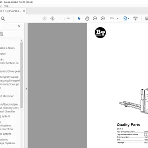 BT Forklift OS 1.0 Quality Parts Manual - PDF DOWNLOAD