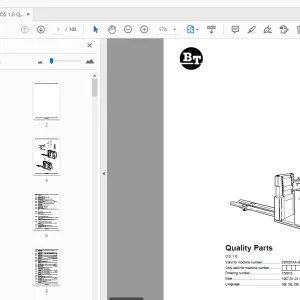 BT Forklift OS 1.0 Quality Parts Manual 295607AA - 305138AA - PDF