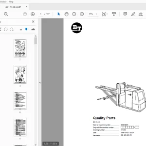 BT Forklift OS 1.8 X Quality Parts Manual 346578AA - PDF DOWNLOAD
