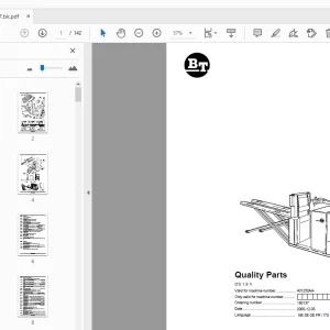 BT Forklift OS 1.8 X Quality Parts Manual 401250AA - PDF