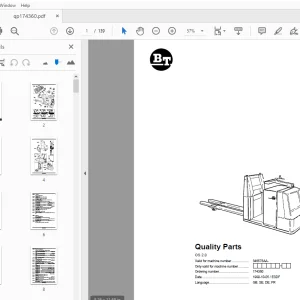 BT Forklift OS 2.0 Quality Parts Manual 346578AA - PDF