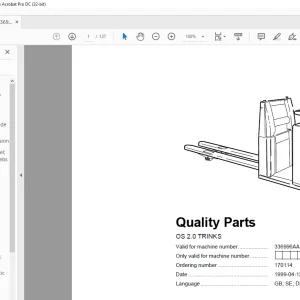BT Forklift OS 2.0 TRINKS Quality Parts Manual - PDF DOWNLOAD
