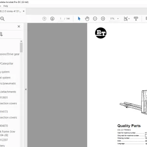 BT Forklift OS 2.0 TRINKS Quality Parts Manual 413179AA  PDF