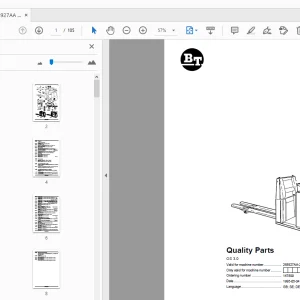 BT Forklift OS 3.0 Quality Parts Manual 268927AA - 271425AA - PDF DOWNLOAD
