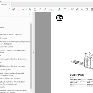 BT Forklift OS 3.0 Quality Parts Manual 271426AA - 275188AA - PDF